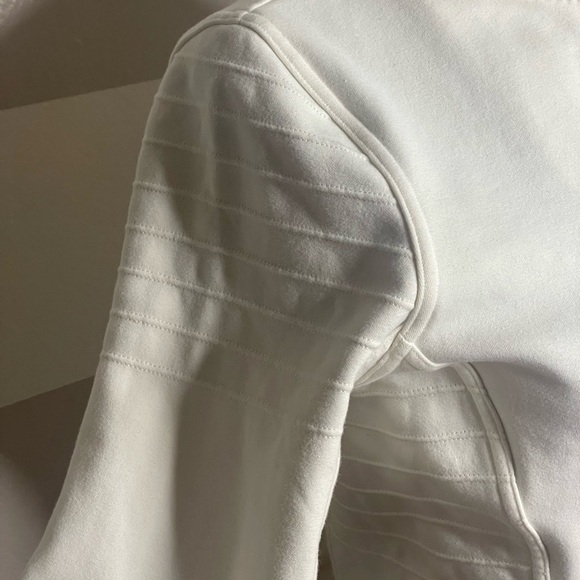 ATHLETA Moto Jacket in Magnolia Off- White, Size Small - Picture 7 of 16